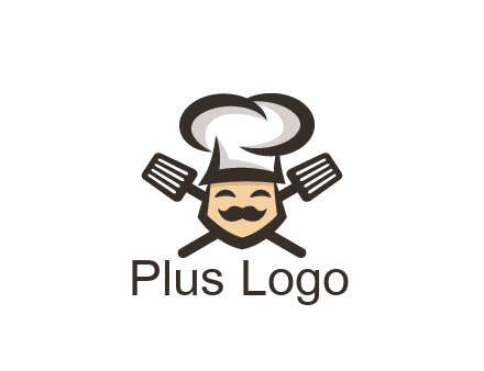 spatula behind chef wearing chef hat