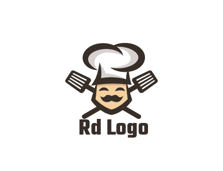spatula behind chef wearing chef hat