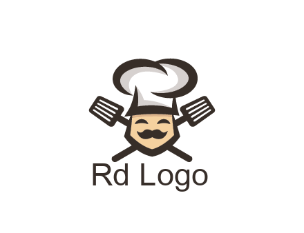 spatula behind chef wearing chef hat