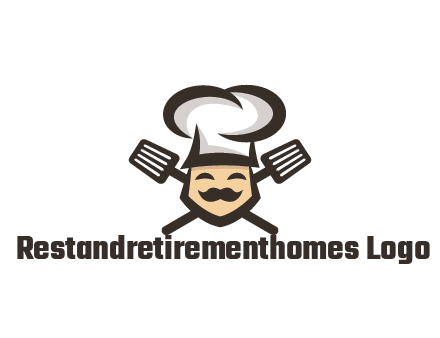 spatula behind chef wearing chef hat