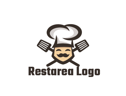 spatula behind chef wearing chef hat