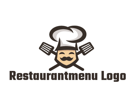 spatula behind chef wearing chef hat