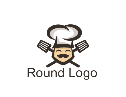 spatula behind chef wearing chef hat