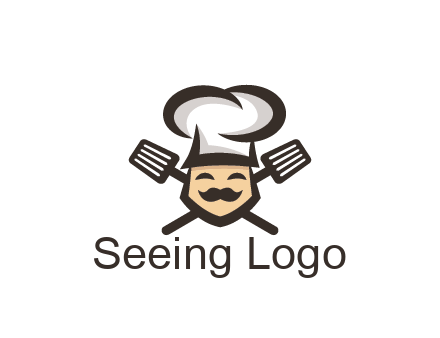 spatula behind chef wearing chef hat