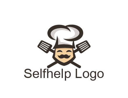 spatula behind chef wearing chef hat