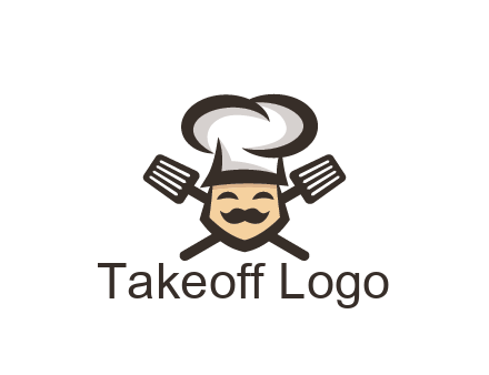 spatula behind chef wearing chef hat