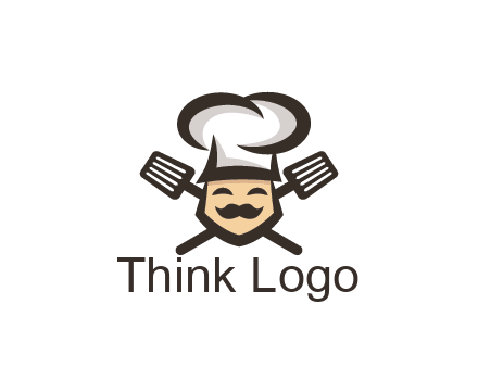spatula behind chef wearing chef hat