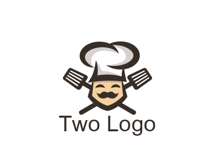 spatula behind chef wearing chef hat