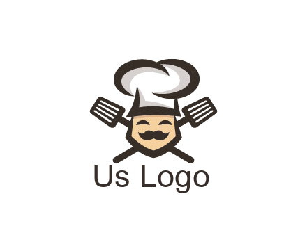 spatula behind chef wearing chef hat