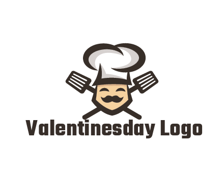 spatula behind chef wearing chef hat