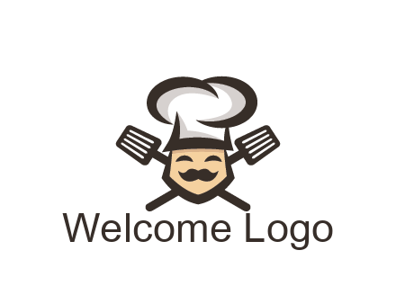 spatula behind chef wearing chef hat