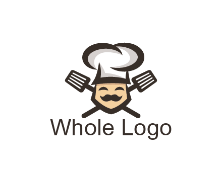 spatula behind chef wearing chef hat