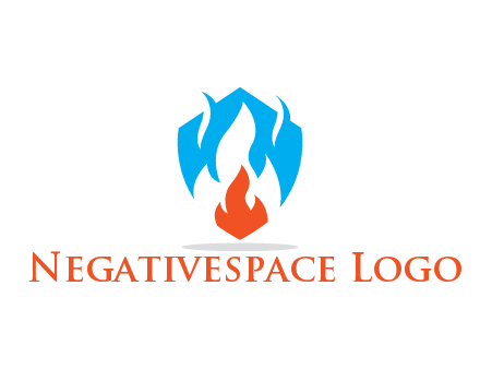 negative spacing fire in shield