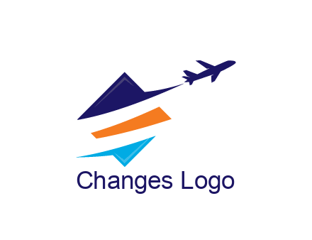 triangle with swooshes and airplane
