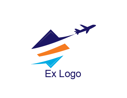 triangle with swooshes and airplane