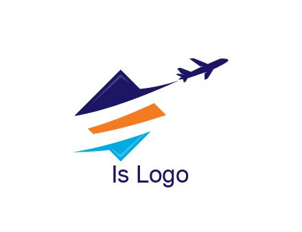 triangle with swooshes and airplane