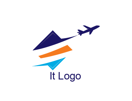 triangle with swooshes and airplane