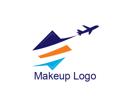 triangle with swooshes and airplane