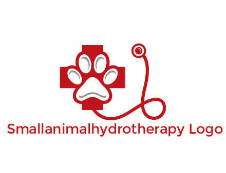 paw in first aid sign with stethoscope