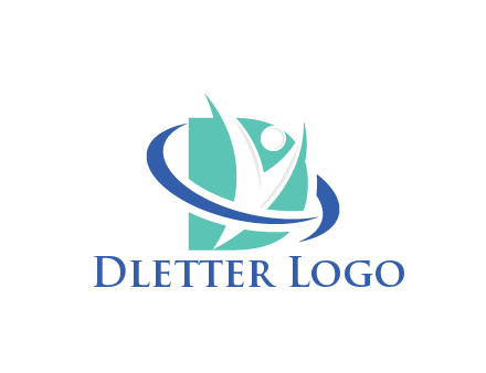 negative spacing in letter D with swooshes