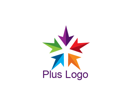 colorful rotating arrows forming star