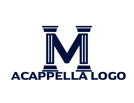 letter M forming from pillars