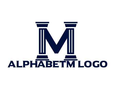 letter M forming from pillars