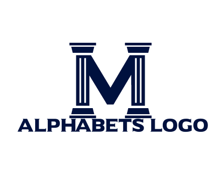 letter M forming from pillars