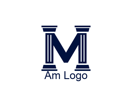 letter M forming from pillars