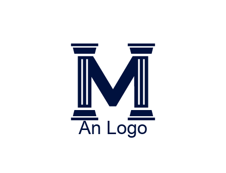letter M forming from pillars