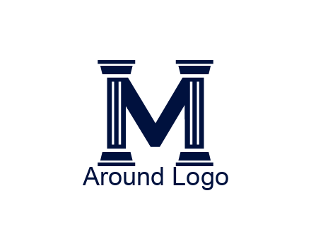 letter M forming from pillars
