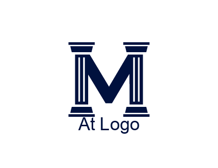 letter M forming from pillars