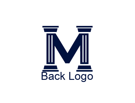 letter M forming from pillars