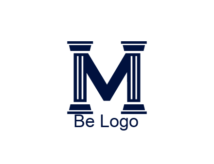 letter M forming from pillars