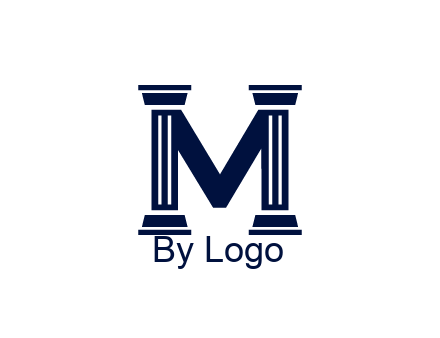 letter M forming from pillars