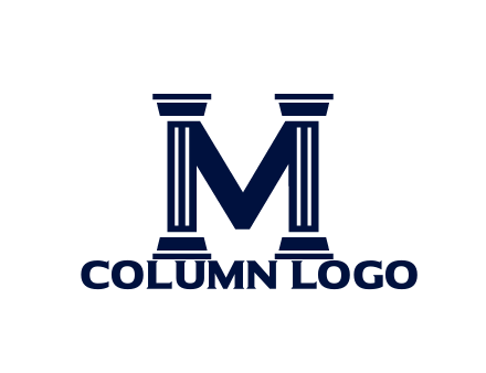 letter M forming from pillars