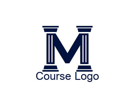 letter M forming from pillars