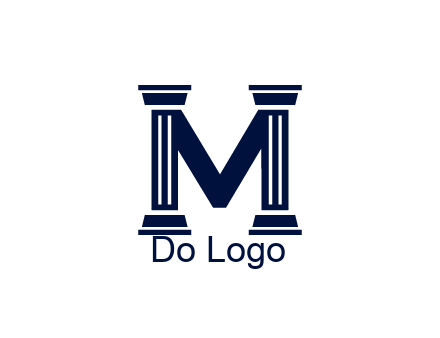 letter M forming from pillars