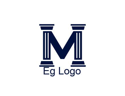 letter M forming from pillars