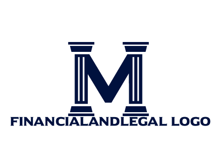 letter M forming from pillars