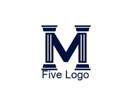 letter M forming from pillars
