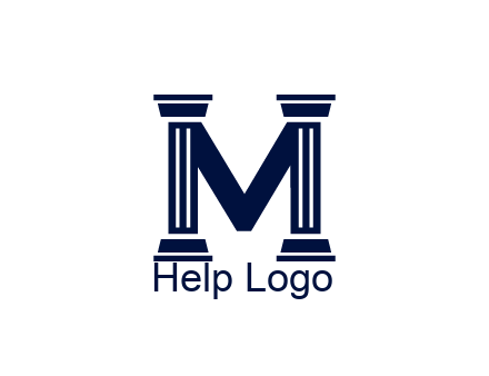 letter M forming from pillars