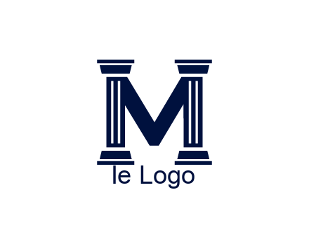 letter M forming from pillars