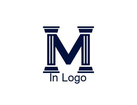 letter M forming from pillars