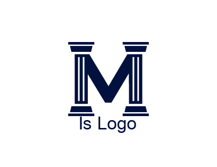 letter M forming from pillars