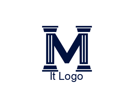 letter M forming from pillars