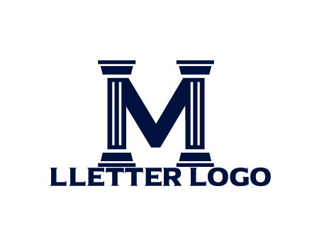 letter M forming from pillars