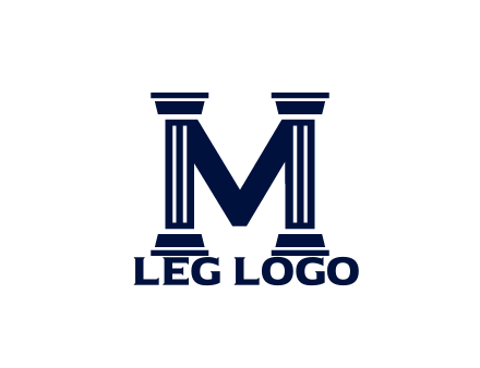 letter M forming from pillars