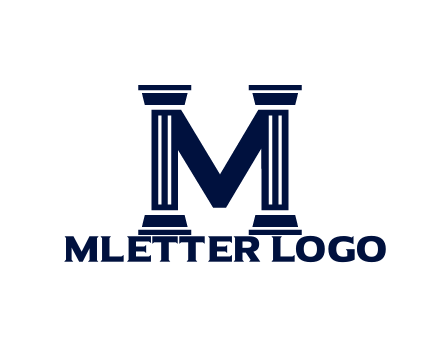 letter M forming from pillars