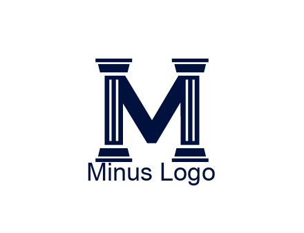 letter M forming from pillars
